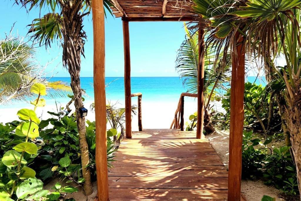 Luxury 5-Br Beachfront Home In Tulum Casa Sofia Gato Exterior foto